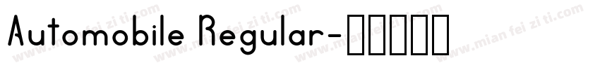 Automobile Regular字体转换